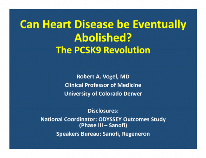 Can Heart Disease be Eventually Abolished? The PCSK9 Revolution