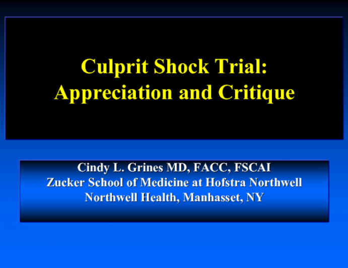 CULPRIT-SHOCK: Appreciation and Critique
