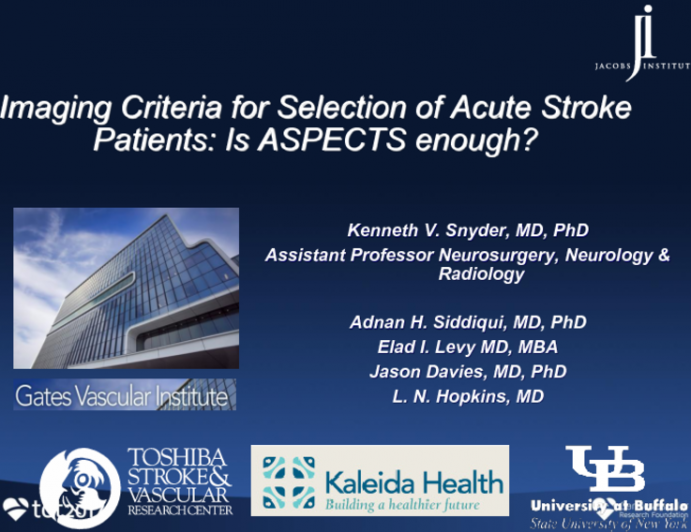 Imaging Criteria for Selection of Acute Stroke Patients: Is ASPECTS Enough?