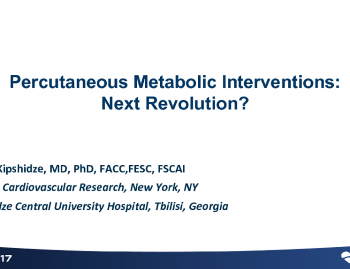 Percutaneous Metabolic Interventions: Next Revolution?