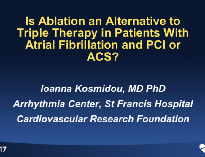 Is Ablation an Alternative to Triple Therapy in Patients With Atrial Fibrillation and PCI or ACS?