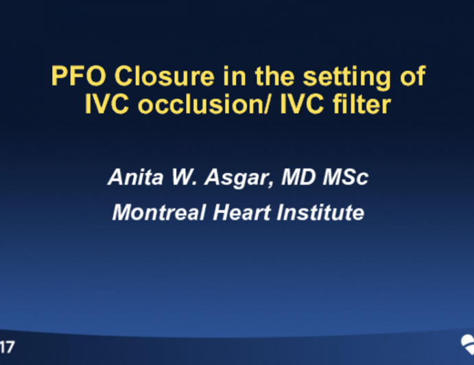 Case #3: IVC Filter/Obstructed IVC