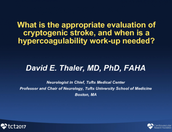 What is Appropriate Evaluation of Cryptogenic Stroke, and When is a Hypercoagulability Work-up Needed?