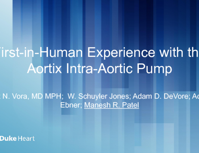 First-in-Human Experience With Aortix Intra-aortic Pump