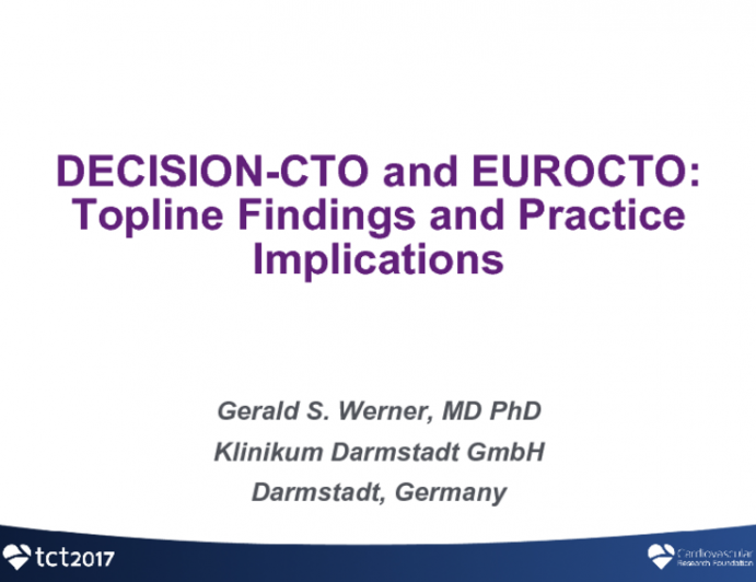 DECISION-CTO and EURO-CTO: Topline Findings and Practice Implications