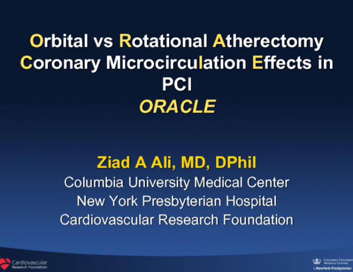Effects of Orbital vs Rotational Atherectomy on the Coronary Microcirculation