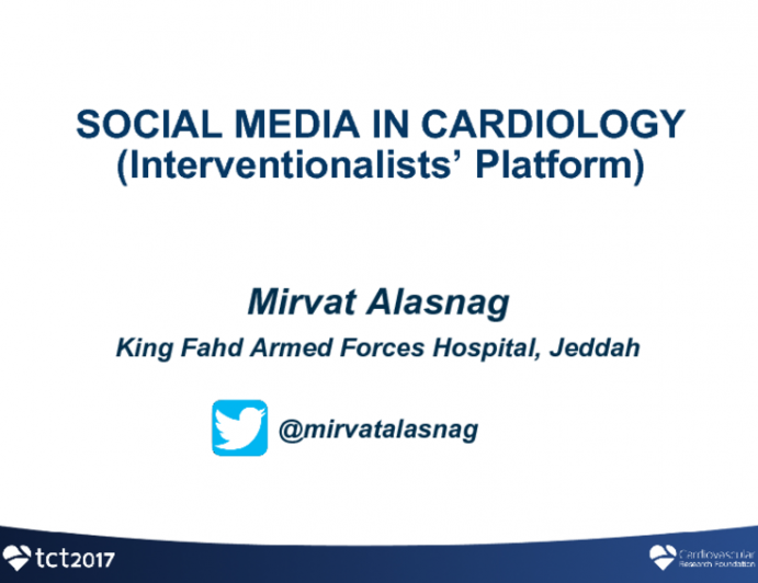 Case Examples of Interventionalists' Social Medial Platforms I