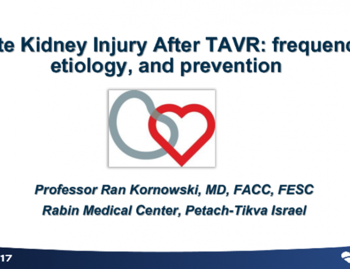 Acute Kidney Injury After TAVR: Frequency, Etiology, and Prevention