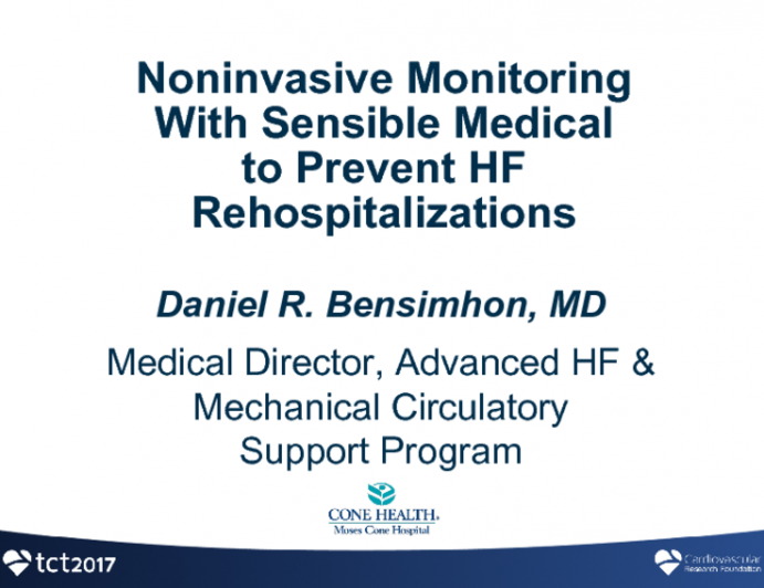 Noninvasive Monitoring With Sensible Medical to Prevent Heart Failure Rehospitalizations