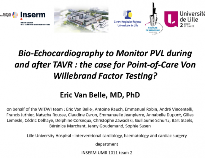 Bio-Echocardiography to Monitor PVL during and after TAVR: The Case for Point-of-Care Von Willebrand Factor Testing