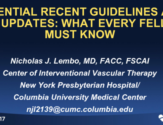 Essential Recent Guidelines and AUC Updates: What Every Fellow Must Know