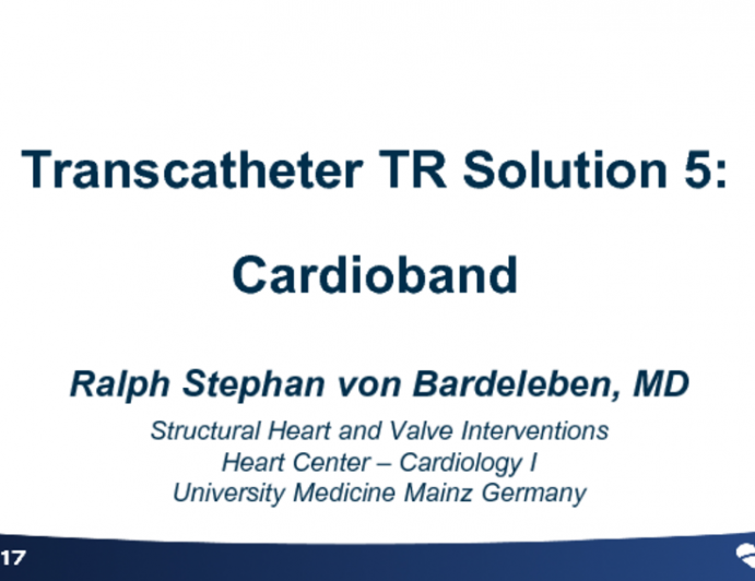 Transcatheter TR Solution 5: Cardioband
