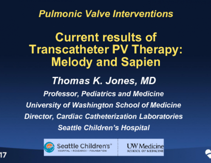 Current Results of Transcatheter PV Therapy: Melody and Sapien