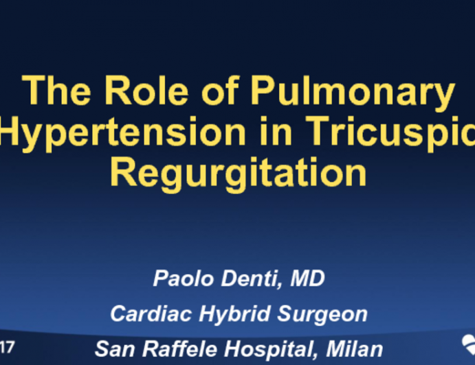 The Role of Pulmonary Hypertension in Tricuspid Regurgitation