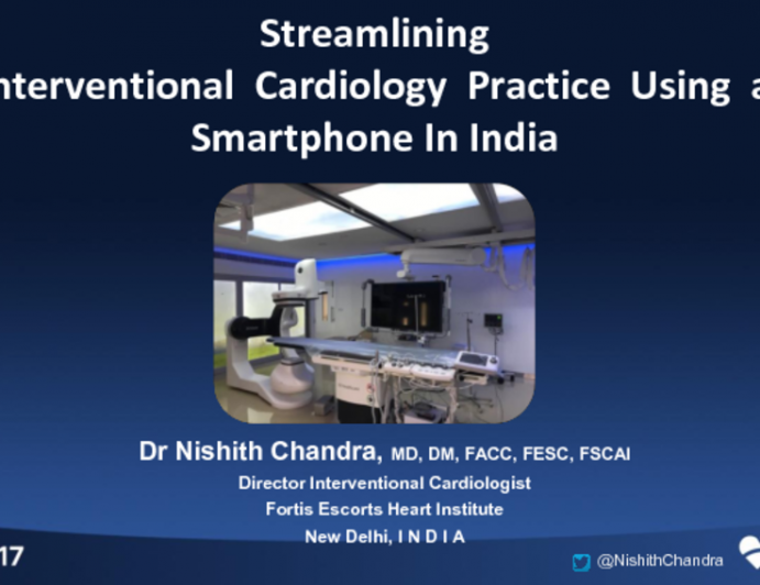 Streamlining Interventional Cardiology Practice Using a Smartphone in India