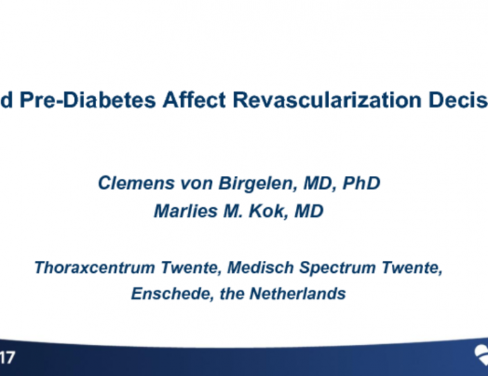 Should Pre-Diabetes Affect Revascularization Decisions?