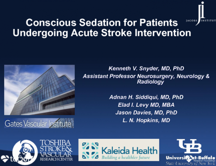 Flash Debate 2: I Favor Conscious Sedation Over General Anesthesia in Acute Stroke!