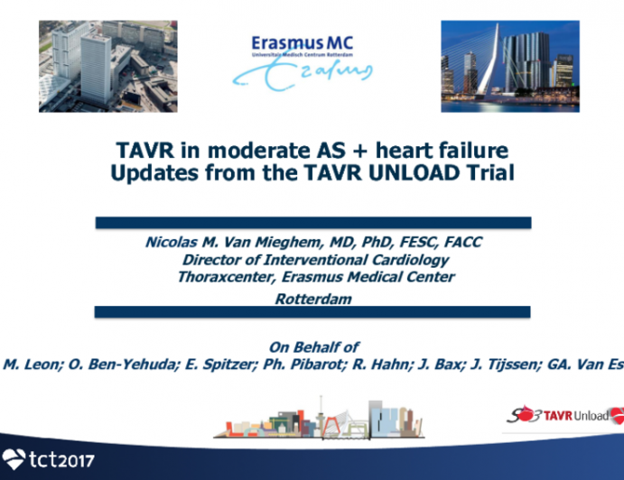 TAVR in Moderate Aortic Stenosis + Heart Failure: Updates From the UNLOAD Trial