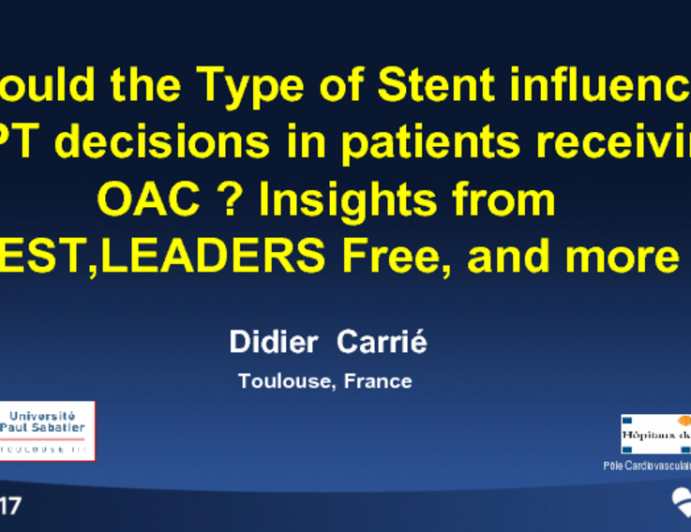 Should the Type of Stent Influence DAPT Decisions in Patients Receiving OAC? Insights From WOEST, LEADERS Free, and More