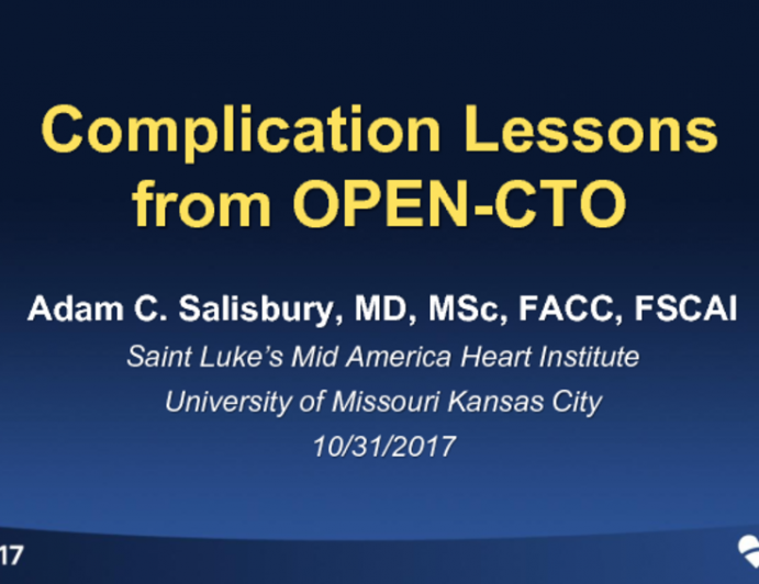 Complications Lessons From OPEN CTO