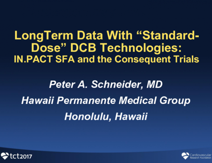 Long-Term Data With “Standard-Dose” DCB Technologies (IN.PACT SFA and the Consequent Trial)