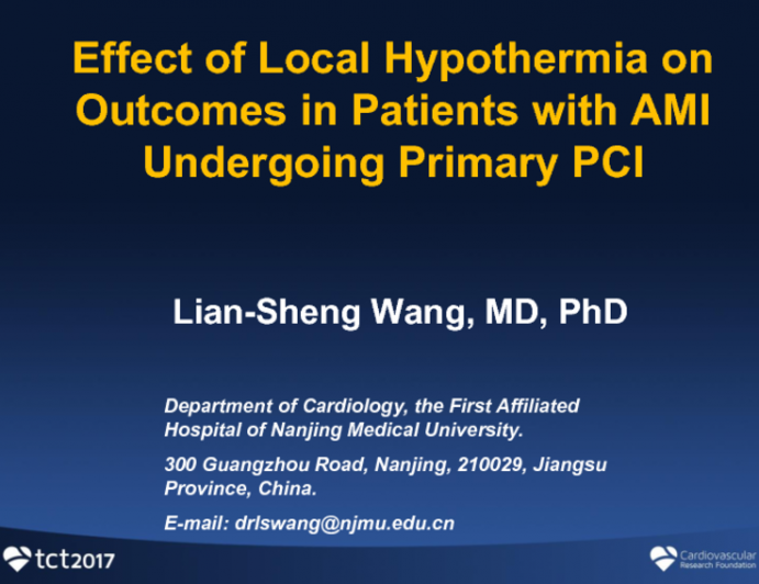 Effect of Local Hypothermia on Outcomes in Patients With ST-segment Elevation Myocardial Infarction Undergoing Primary Percutaneous Coronary Intervention: A Pilot Clinical Study