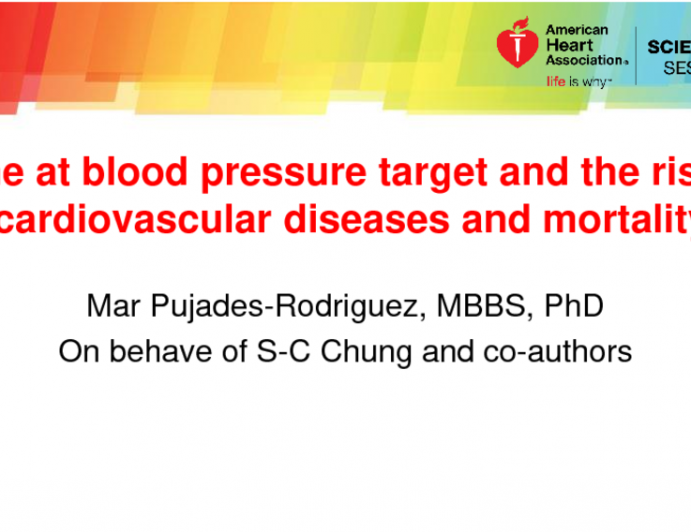 Time at Blood Pressure Target and the Risk of Cardiovascular Diseases and Mortality