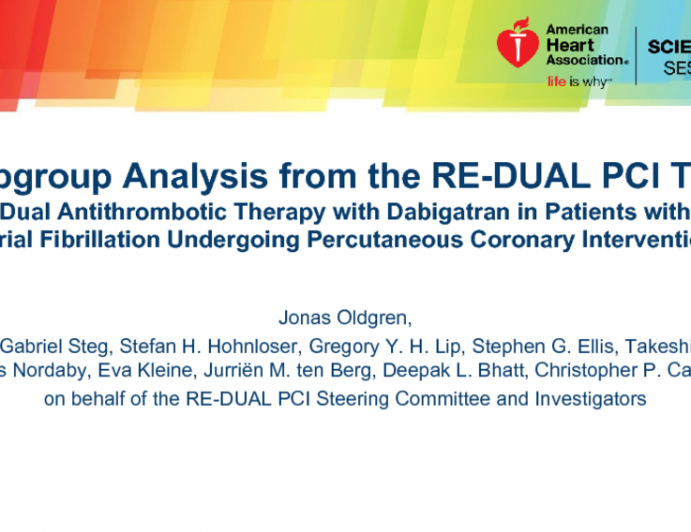 Subgroup Analysis from the RE-DUAL PCI Trial  