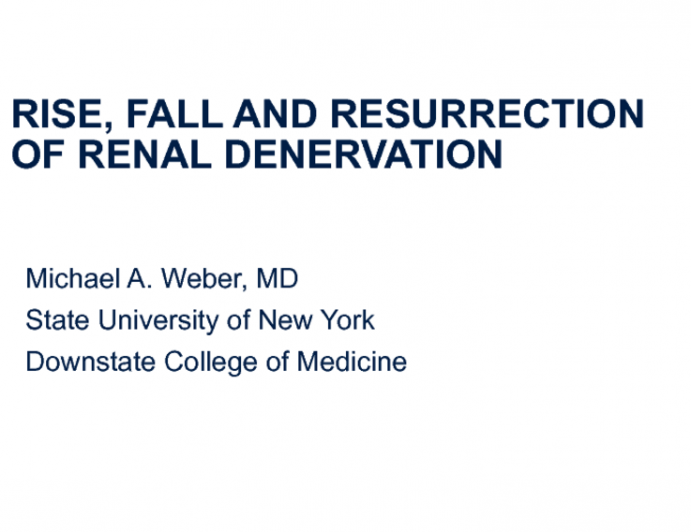 Rise, Fall And Resurrection of Renal Denervation