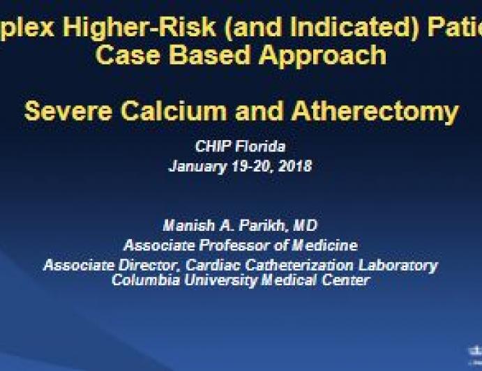 Severe Calcium and Atherectomy