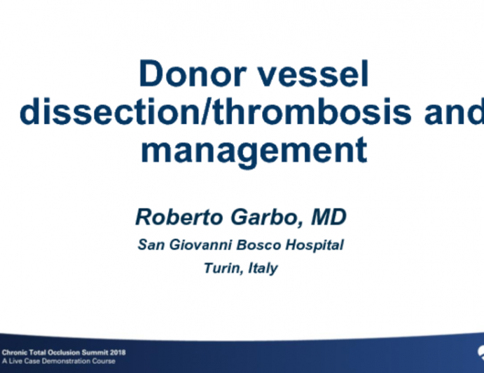 Donor Vessel Dissection/Thrombosis and Management