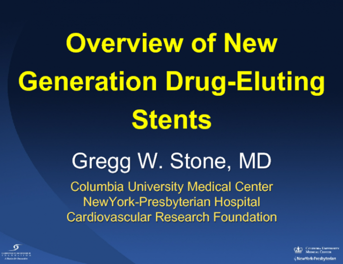 Overview of New Generation Drug-Eluting Stents