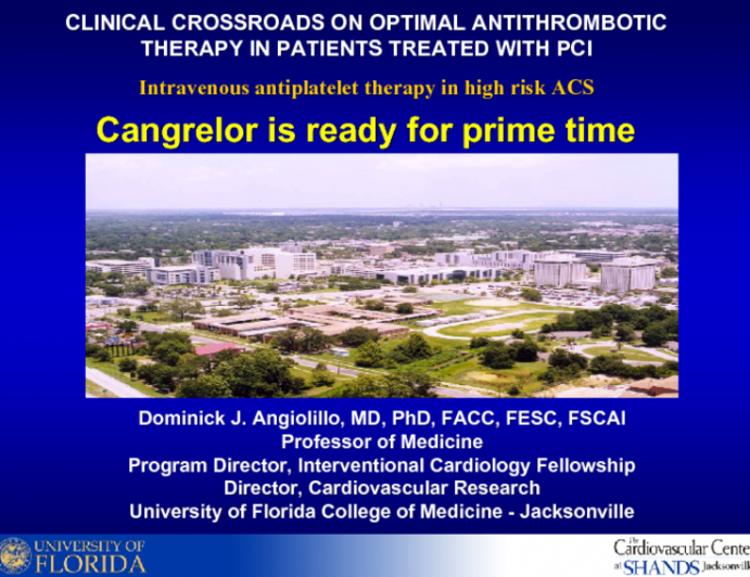 Cangrelor is ready for prime time