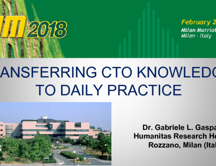 Transferring CTO Knowledge to Daily Practice