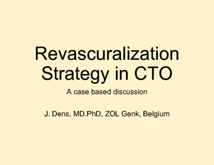 Revascuralization Strategy in CTO