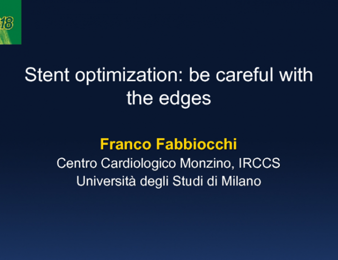 Stent Optimization: Be careful with the edges