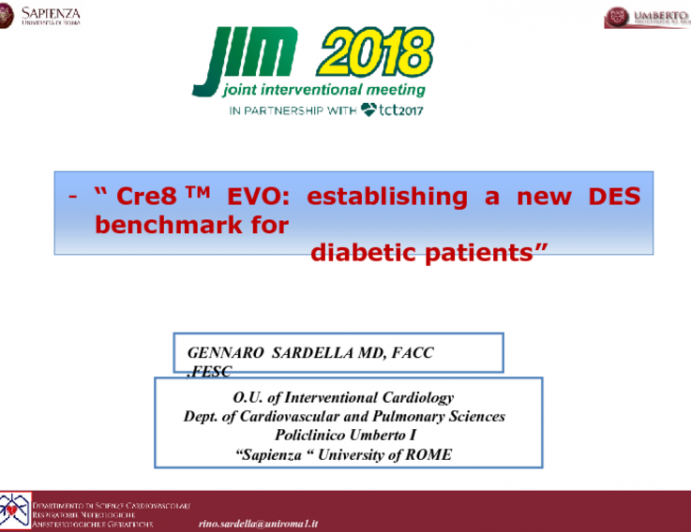 “Cre8TM EVO: Establishing a new DES benchmark for diabetic patients”