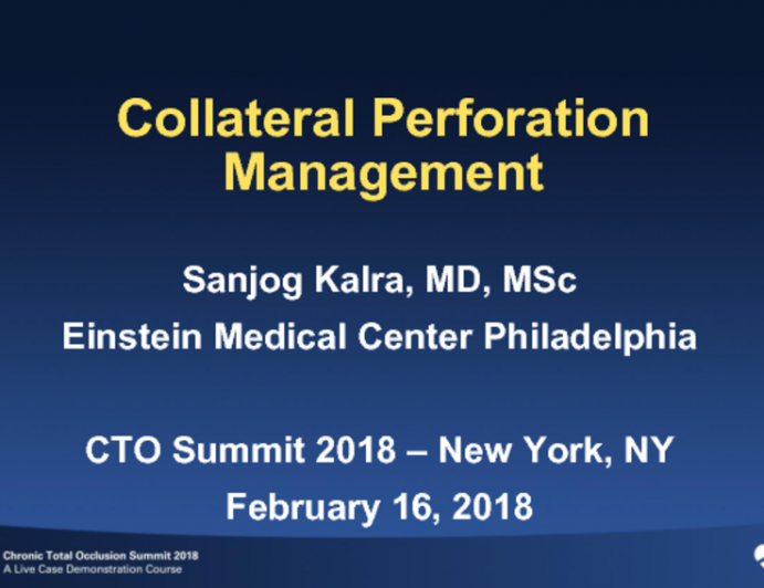 Collateral Perforation and Management