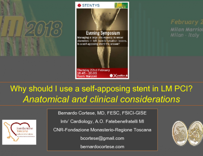 Why should I use a self-apposing stent in LM PCI? Anatomical and clinical considerations
