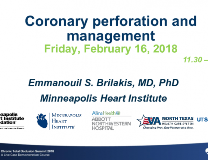 Coronary Perforation and Management