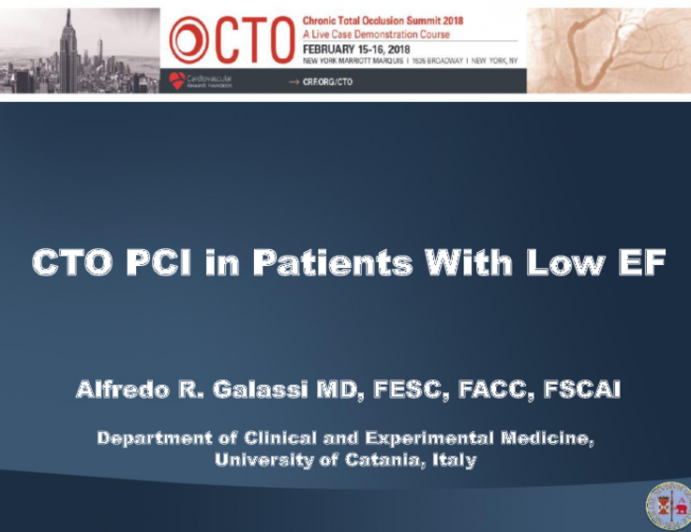 CTO PCI in Patients With Low EF