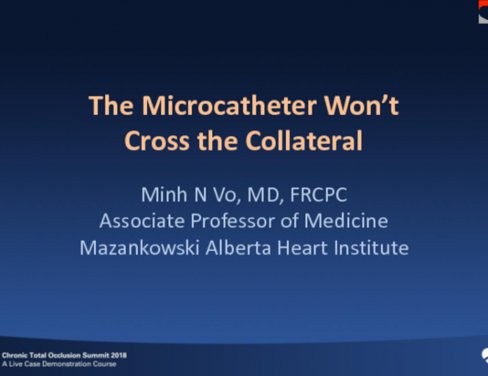 The Microcatheter Won't Cross the Collateral