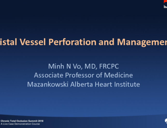Distal Vessel Perforation and Management