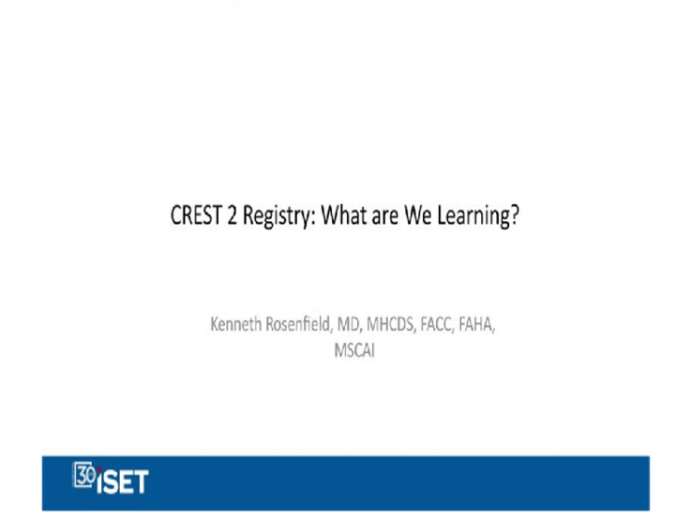 CREST 2 Registry: What Are We Learning?
