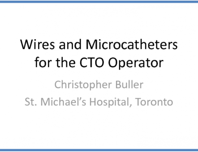 Wires and Microcatheters for the CTO Operator