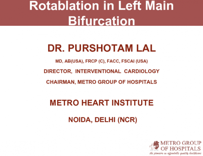 Rotablation in Left Main Bifurcation