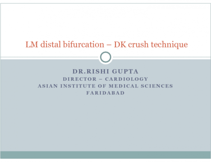 LM Distal Bifurcation - DK Crush Tecnique