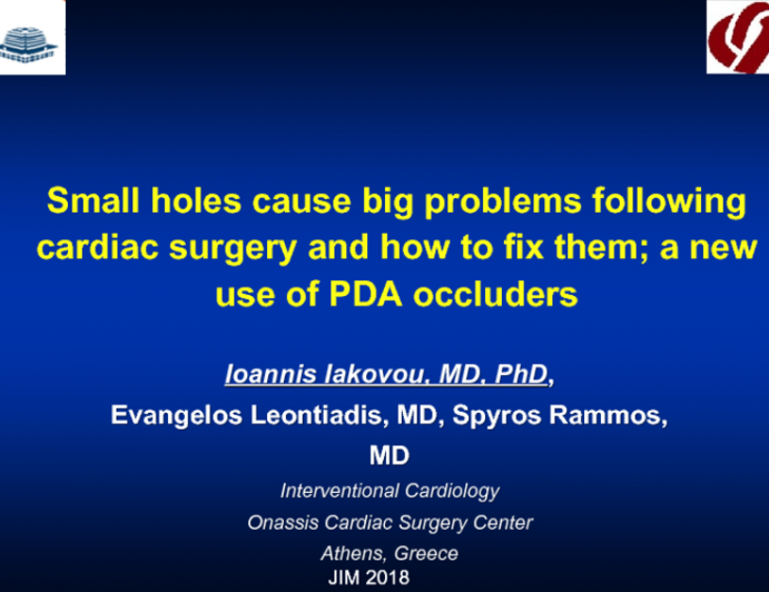 Small holes cause big problems following cardiac surgery and how to fix them; a new use of PDA occluders