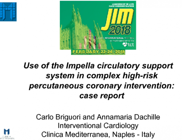 Use of the Impella circulatory support system in complex high-risk percutaneous coronary intervention: case report 