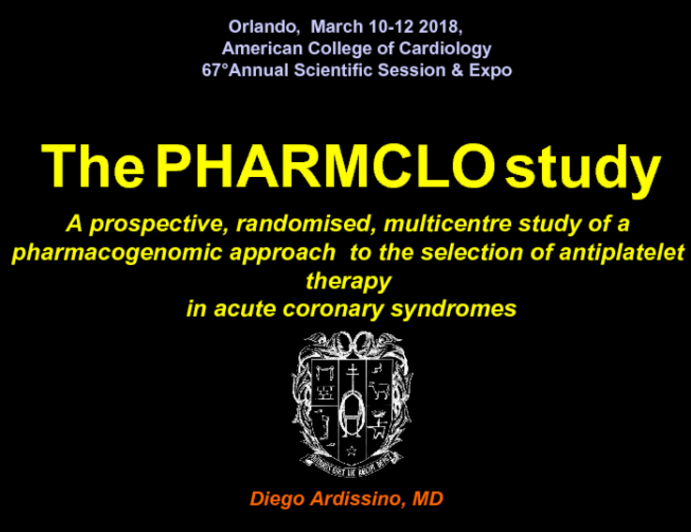 The PHARMCLO Study: A Prospective, Randomised, Multicentre Study of a Pharmacogenomic Approach  to the Selection of Antiplatelet Therapy  in Acute Coronary Syndromes